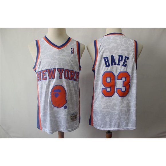 bape knicks jersey